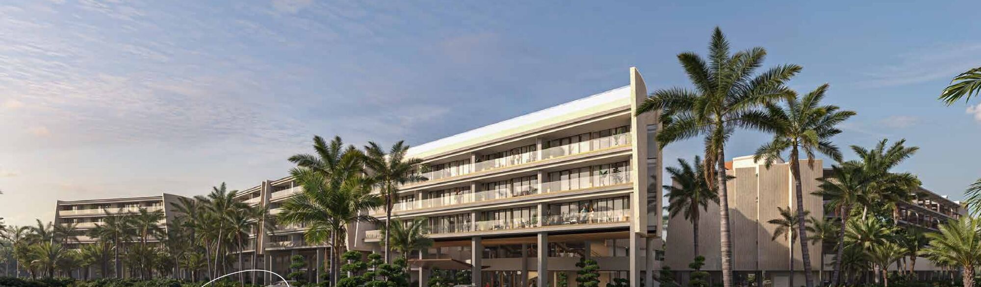 Andara residential blocks among palm trees