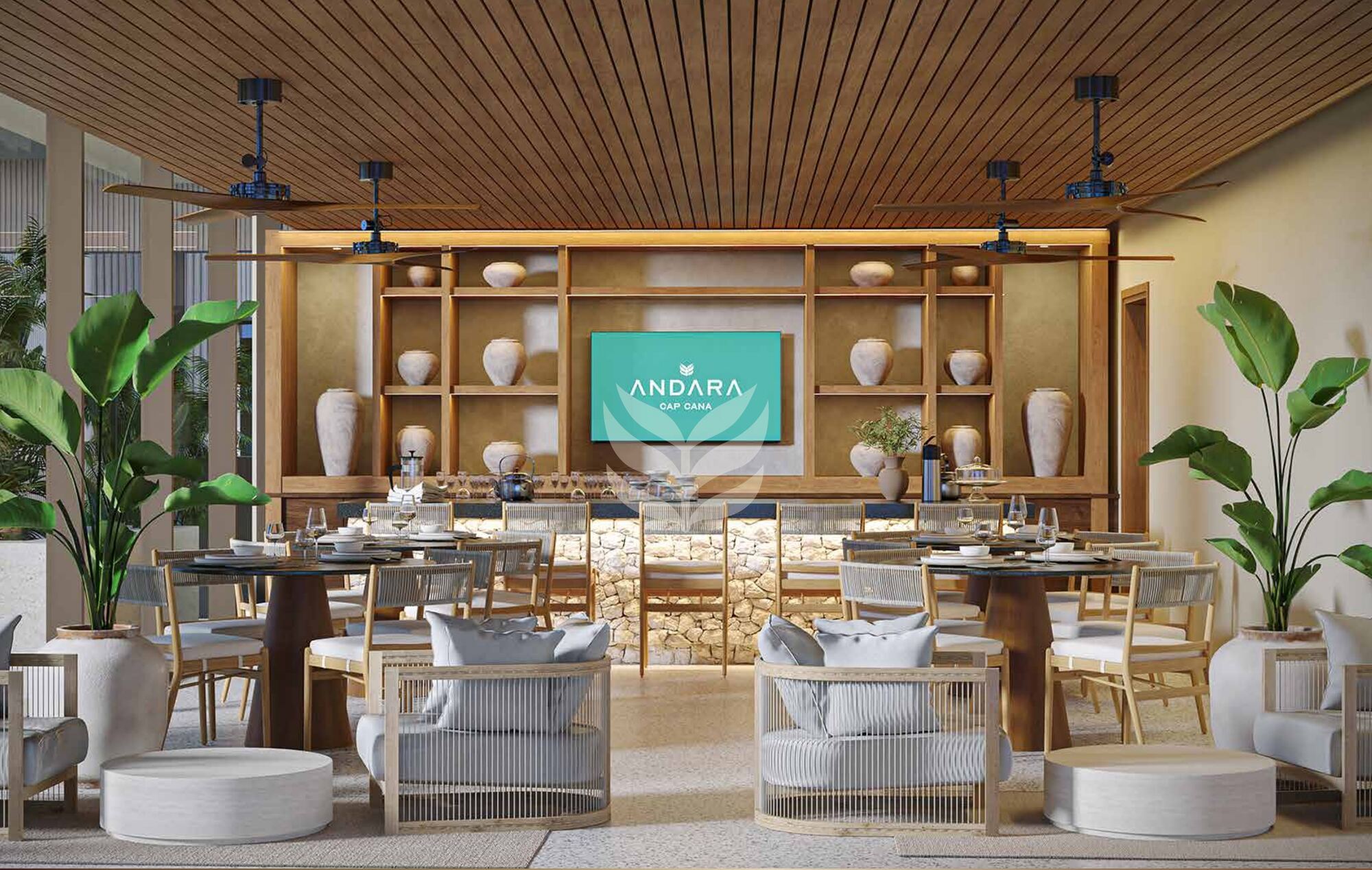 Lobby lounge of a residential project in Cap Cana