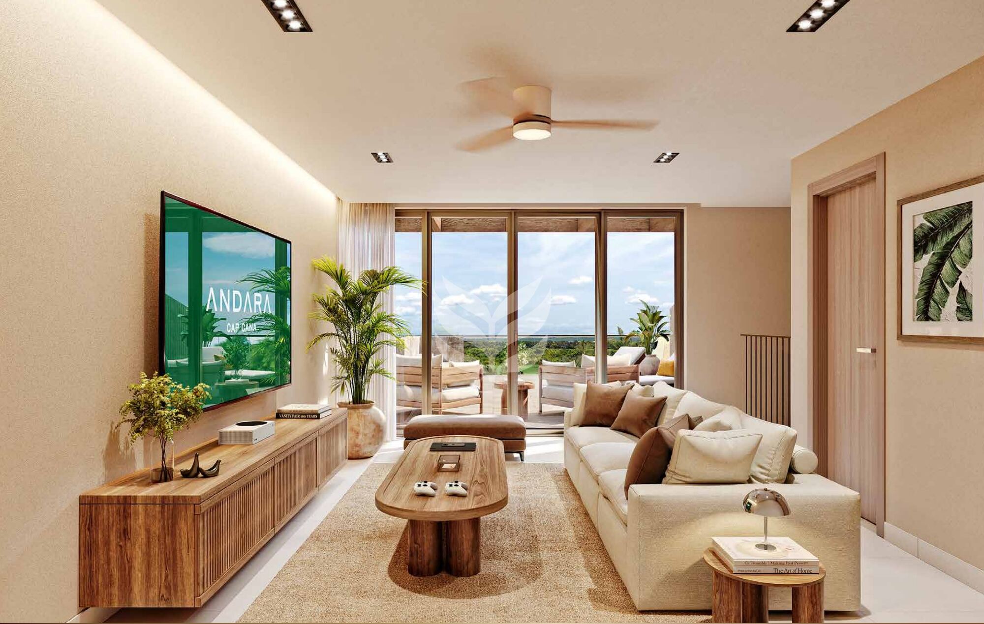 Family room of an Andara penthouse