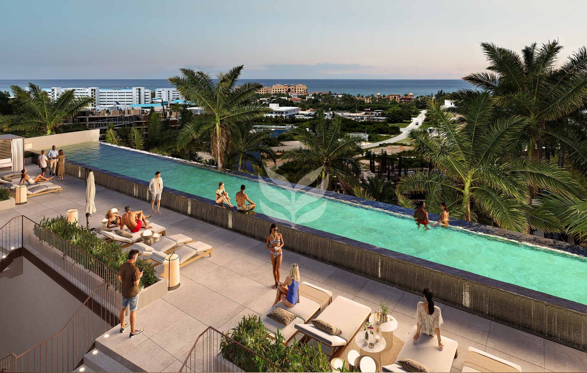 Rooftop infinity pool at Andara Cap Cana